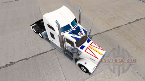 Скин Newfoundland Flag на тягач Kenworth W900 для American Truck Simulator