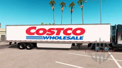 Скин Costco Wholesale на удлинённый полуприцеп для American Truck Simulator