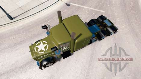 Скин WW2 Clean на тягач Peterbilt 389 для American Truck Simulator