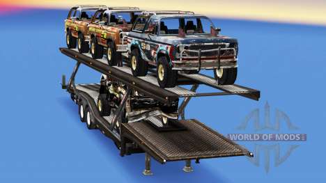 Автовоз с автомобилями из FlatOut 2 для American Truck Simulator