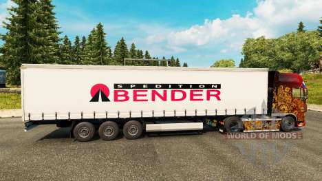Скин Bender Spedition на полуприцепы для Euro Truck Simulator 2