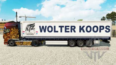 Скин Wolter Koops на шторный полуприцеп для Euro Truck Simulator 2