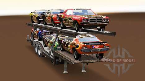 Автовоз с автомобилями из FlatOut для American Truck Simulator