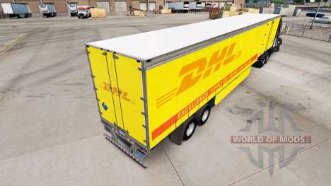 Скин DHL на шторный полуприцеп для American Truck Simulator