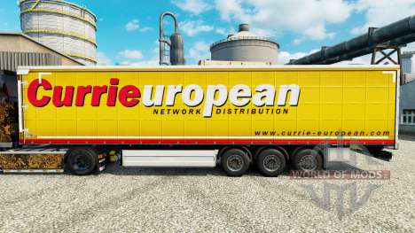 Скин Curries European на полуприцепы для Euro Truck Simulator 2