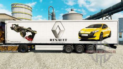 Скин Renault F1 Team на полуприцепы для Euro Truck Simulator 2