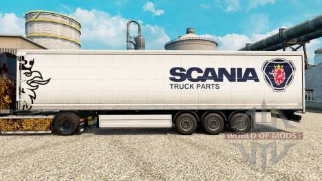 Скин Scania Truck Parts на полуприцепы для Euro Truck Simulator 2
