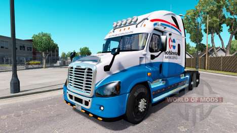 Скин North American на Freightliner Cascadia для American Truck Simulator