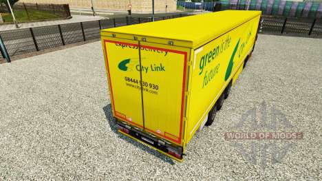 Скин City Link на шторный полуприцеп для Euro Truck Simulator 2