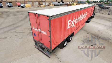 Скин ExxonMobil на шторный полуприцеп для American Truck Simulator