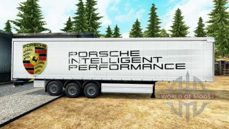 Скин Porsche на полуприцепы для Euro Truck Simulator 2