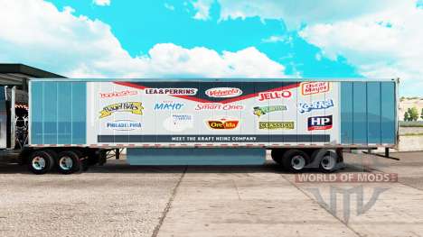Скин Kraft Heinz на удлинённый полуприцеп для American Truck Simulator