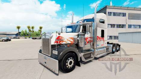 Скин Bull на тягач Kenworth W900 для American Truck Simulator