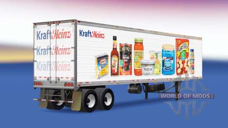 Скин Kraft Heinz на полуприцеп для American Truck Simulator