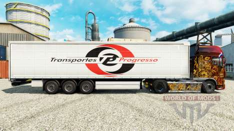 Скин Transportes Progresso на полуприцепы для Euro Truck Simulator 2