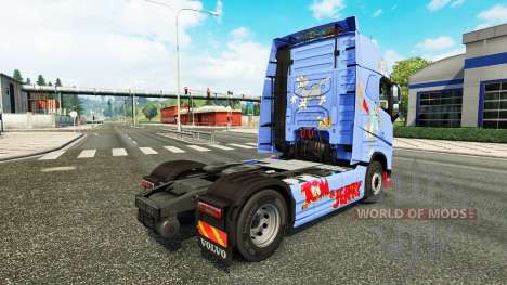 Скин Tom & Jerry на тягач Volvo для Euro Truck Simulator 2