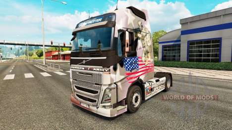 Скин U.S. Army на тягач Volvo для Euro Truck Simulator 2