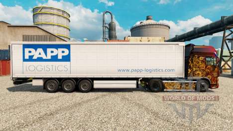 Скин Papp Logistics на полуприцепы для Euro Truck Simulator 2