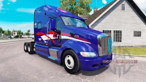Скин B.T. INC. на тягач Peterbilt 387 для American Truck Simulator