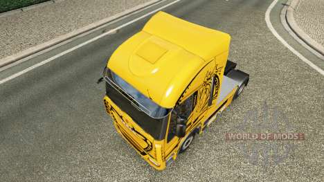 Скин Yellow Devil на тягач Iveco для Euro Truck Simulator 2