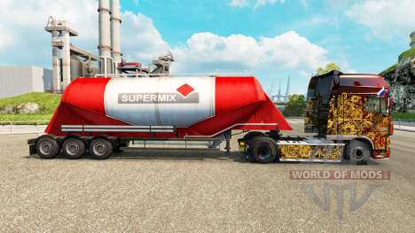 Скин Supermix на цементный полуприцеп для Euro Truck Simulator 2