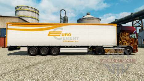 Скин Eurocement group на полуприцепы для Euro Truck Simulator 2