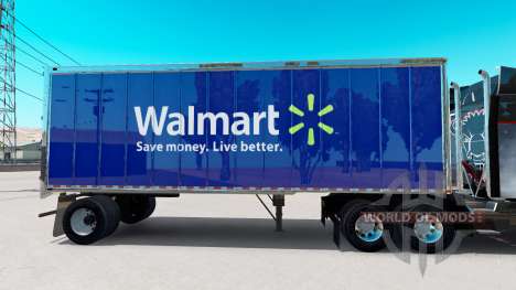 Скин Walmart на малый полуприцеп для American Truck Simulator