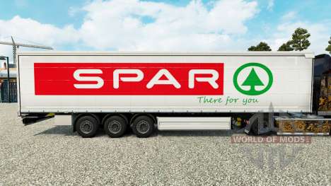 Скин Spar на шторный полуприцеп для Euro Truck Simulator 2
