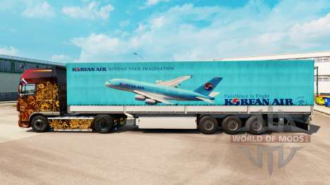 Скин Korean Air на полуприцепы для Euro Truck Simulator 2