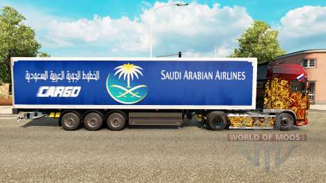 Скин Saudi Arabian Airlines на полуприцепы для Euro Truck Simulator 2