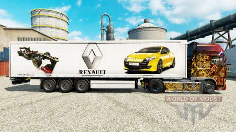 Скин Renault F1 Team на полуприцепы для Euro Truck Simulator 2