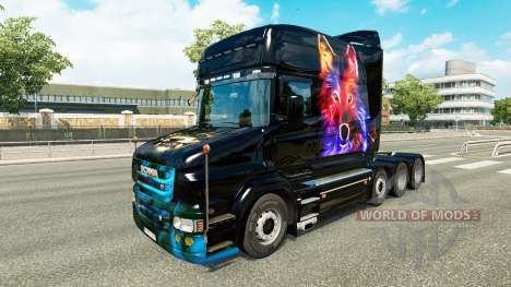 Скин Wolf v2 на тягач Scania T для Euro Truck Simulator 2