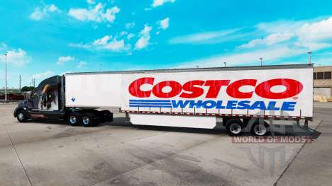 Скин Costco Wholesale на шторный полуприцеп для American Truck Simulator