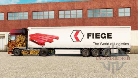 Скин Fiege на шторный полуприцеп для Euro Truck Simulator 2