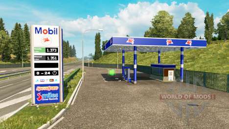 Реальные автозаправочные станции v0.3 для Euro Truck Simulator 2