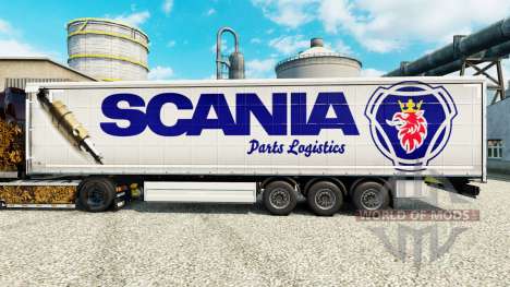 Скин Scania Parts Logistics на полуприцепы для Euro Truck Simulator 2