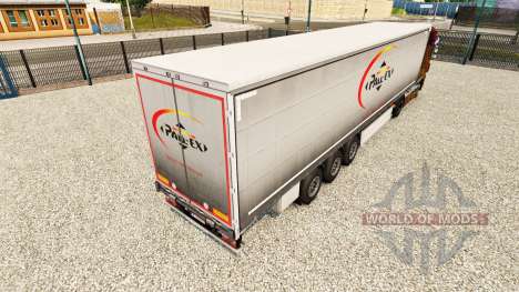 Скин Pall-Ex на шторный полуприцеп для Euro Truck Simulator 2