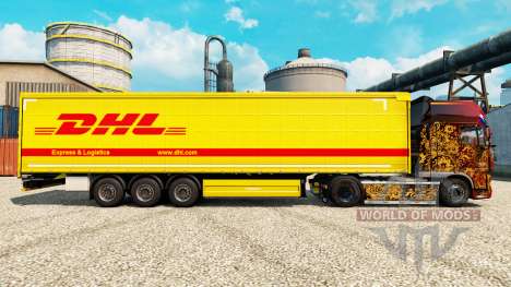 Скин DHL на полуприцепы для Euro Truck Simulator 2