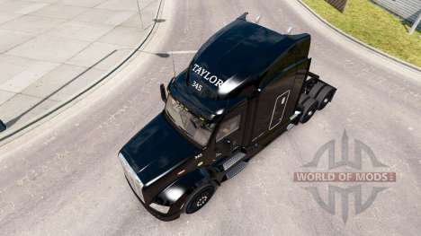 Скин Taylor Express на тягач Peterbilt 579 для American Truck Simulator