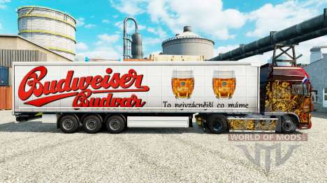 Скин Budweiser на полуприцепы для Euro Truck Simulator 2
