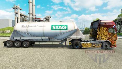 Скин STAG на цементный полуприцеп для Euro Truck Simulator 2