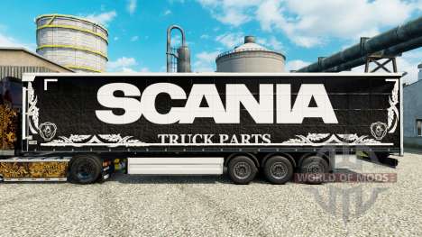 Скин Scania Truck Parts dark на полуприцепы для Euro Truck Simulator 2