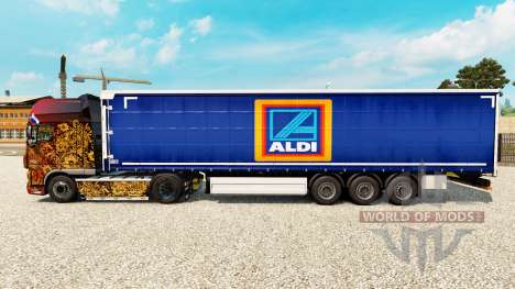 Скин Aldi на шторный полуприцеп для Euro Truck Simulator 2