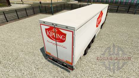 Скин Mr.Kipling на шторный полуприцеп для Euro Truck Simulator 2
