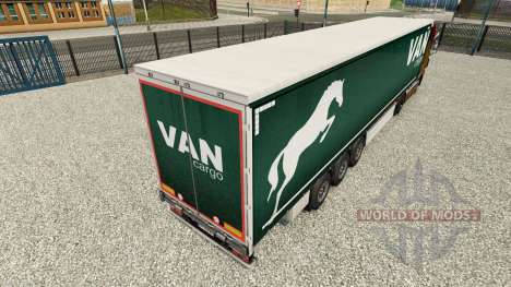 Скин Van Cargo на шторный полуприцеп для Euro Truck Simulator 2