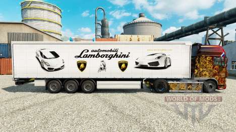 Скин Lamborghini на полуприцепы для Euro Truck Simulator 2