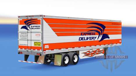 Скин Express Delivery на полуприцепы для American Truck Simulator