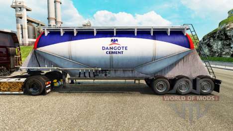 Скин Dangote Cement на цементный полуприцеп для Euro Truck Simulator 2