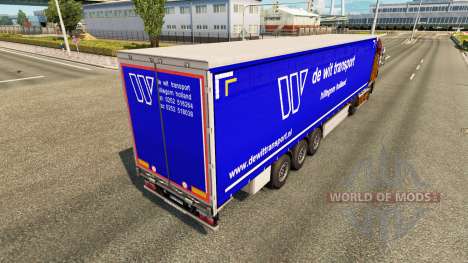 Скин De Wit Transport на полуприцепы для Euro Truck Simulator 2