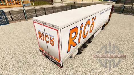 Скин Rico на шторный полуприцеп для Euro Truck Simulator 2